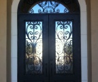IDG1912-Milan_with_Raised_Panel_Double_Iron_Door_with_Round_Top_Transom_(5)