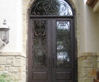 IDG1912-Milan_with_Raised_Panel_Double_Iron_Door_with_Round_Top_Transom_(6)