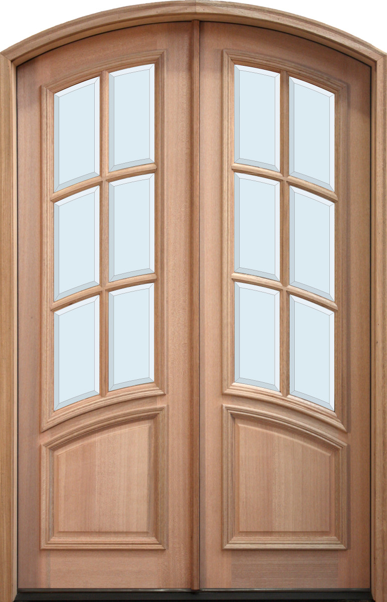 Wood Divided Lite And French Doors, Curved Wooden Front Doors