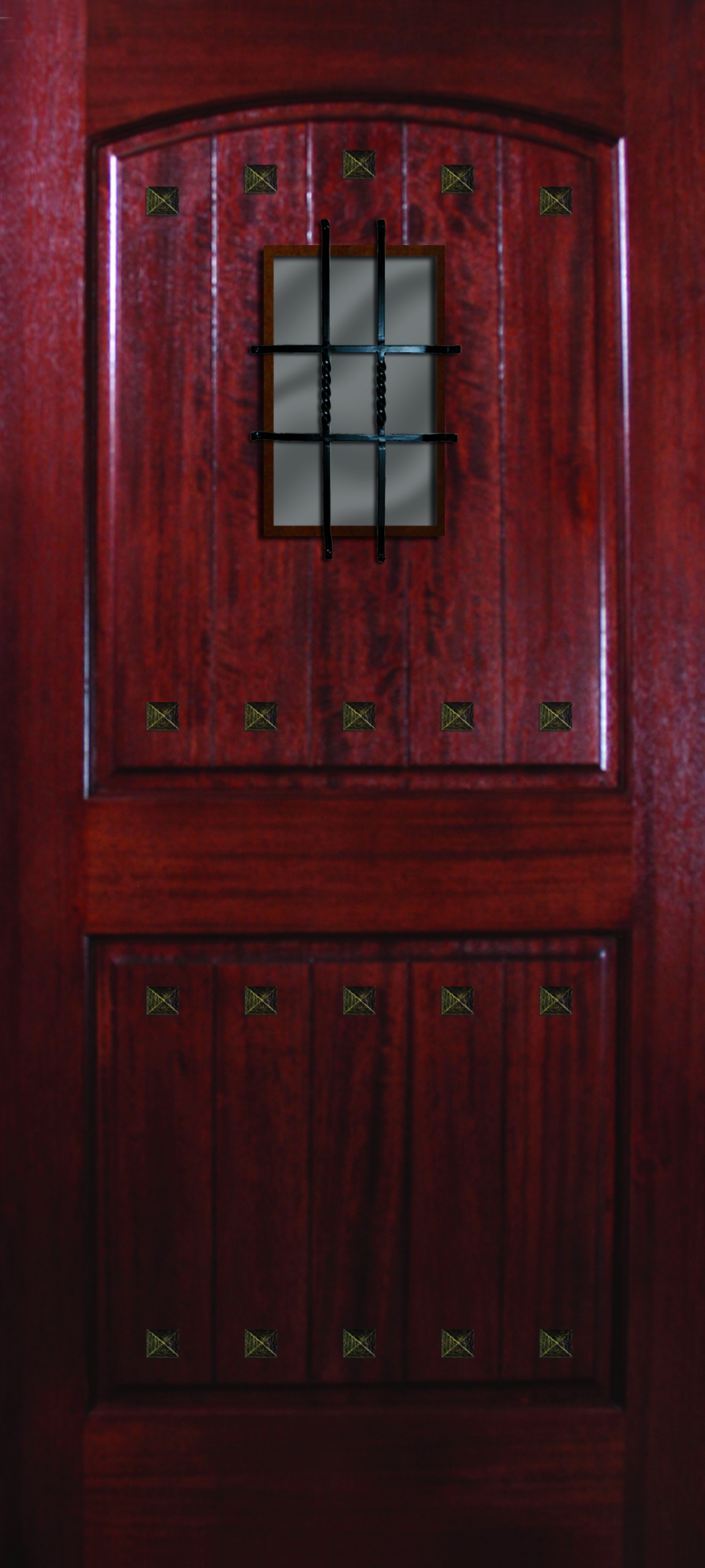 3068 Mahogany Ld3068v 2 Panel Vgroove With Madrid Speakeasy And
